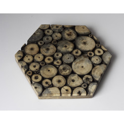 Dessous de plat hexagonal bois
