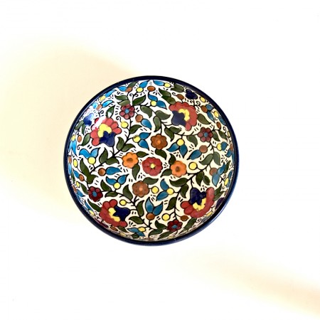 Plat rond céramique Hébron multicolore