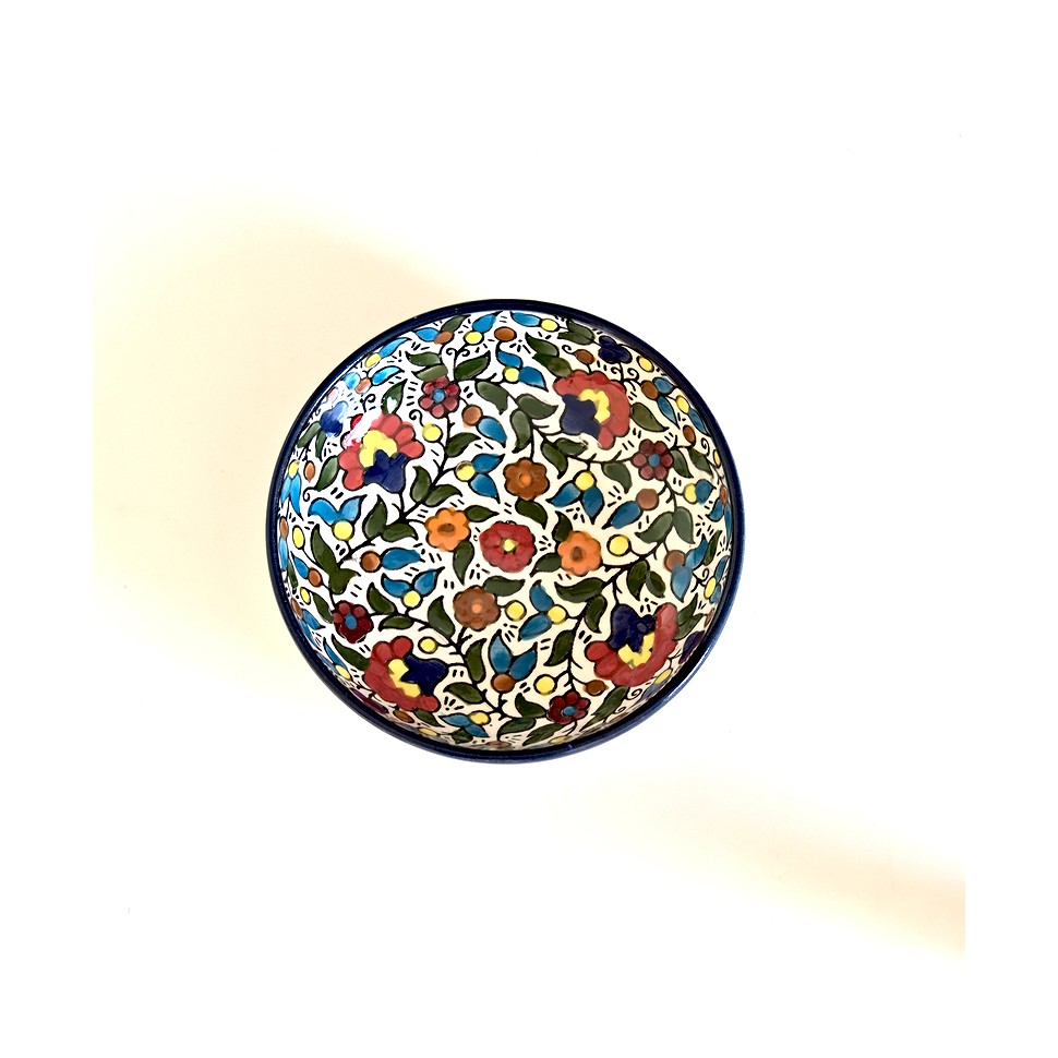 Plat rond céramique Hébron multicolore