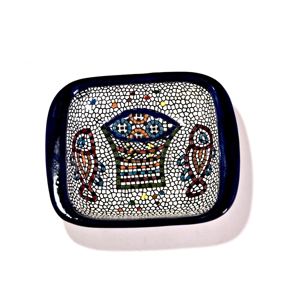 Plat carré creux céramique Hébron