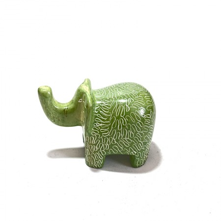 éléphant vert pierre à savon ou saponite