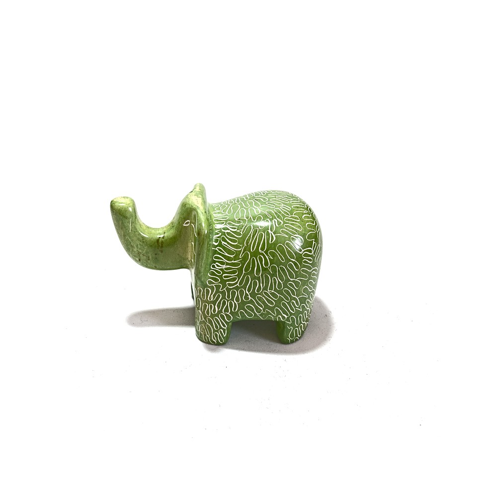 éléphant vert pierre à savon ou saponite