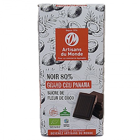 Chocolat bio noir 80% grand cru Panama