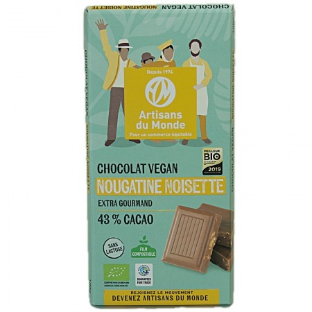 Chocolat bio  vegan noisettes