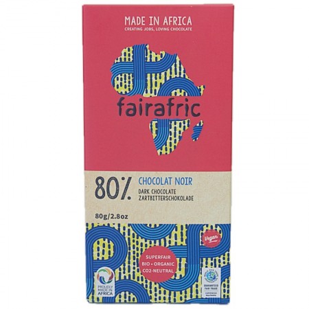 Chocolat noir 80% bio Fairafric