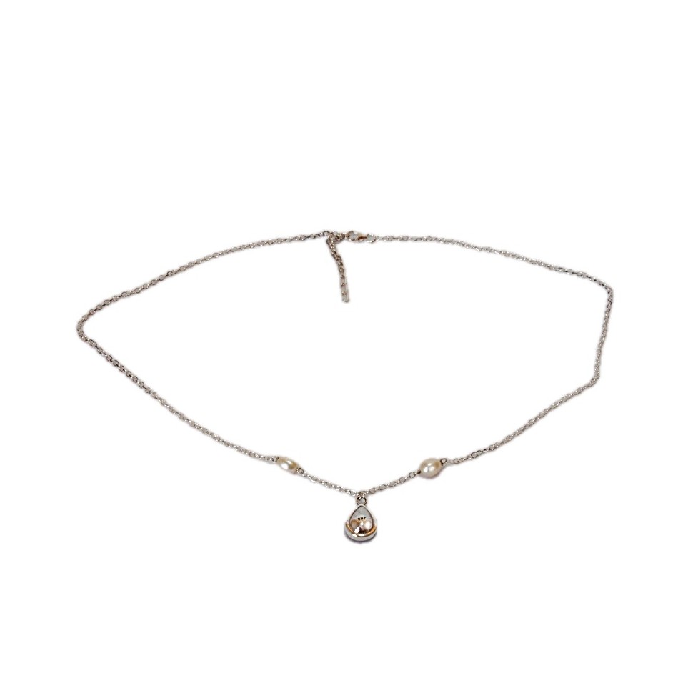 Collier argent 925 améthyste et perles d'eau - 4,3 g