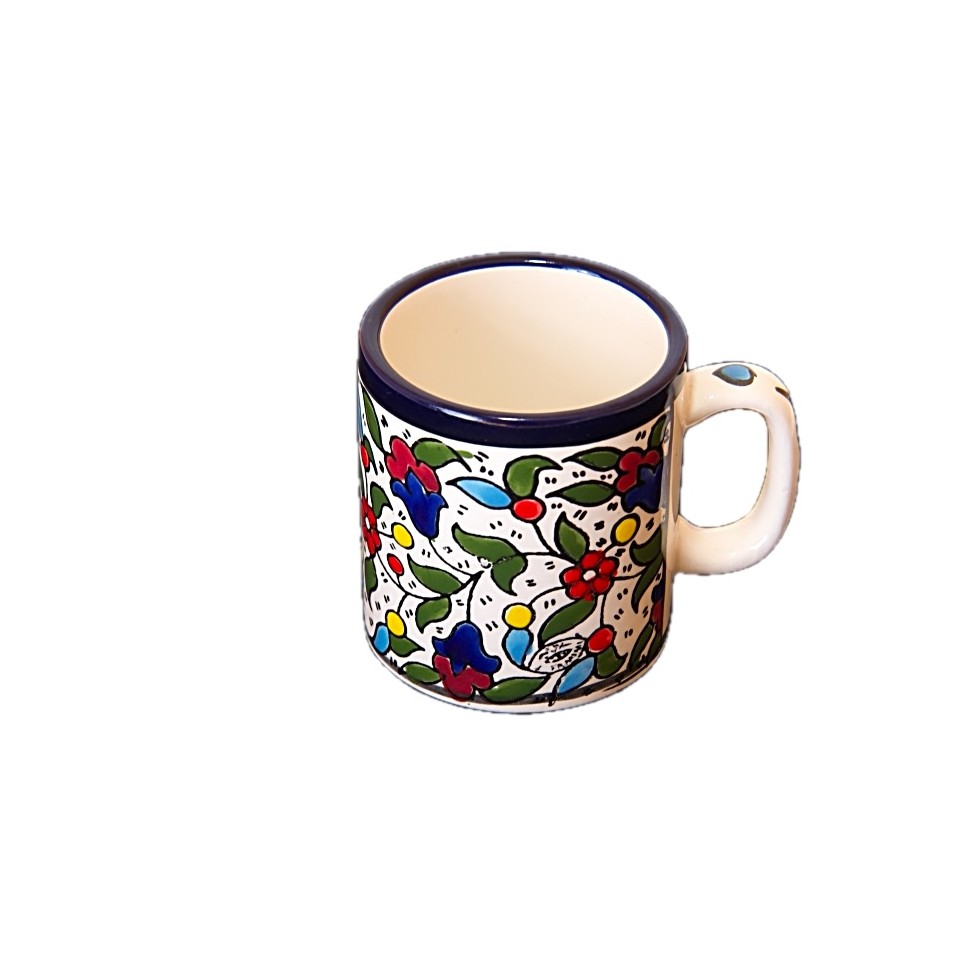 Mug céramique grandes fleurs multicolores