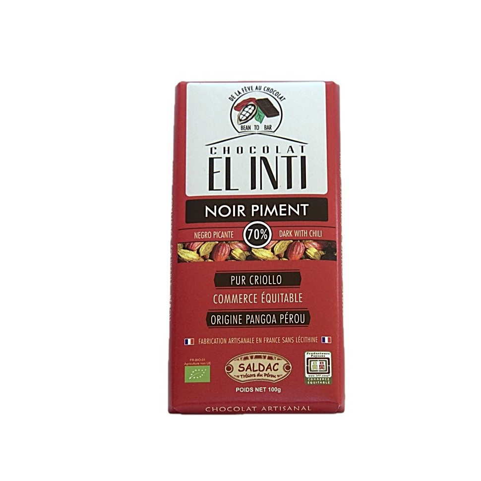 Chocolat noir piment El Inti bio