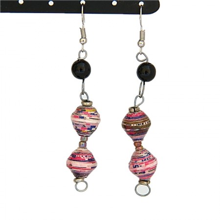 Boucles d'oreilles perles de papier