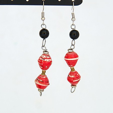 Boucles d'oreilles perles de papier