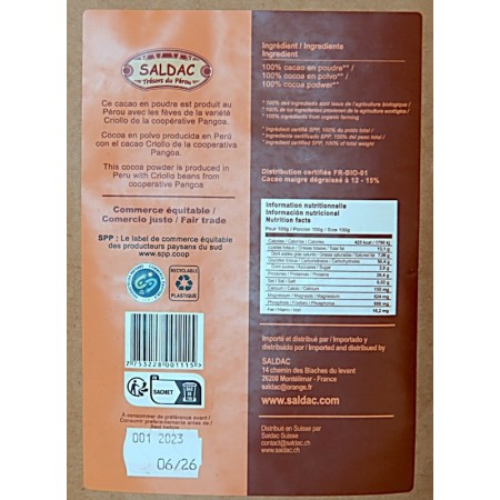 Cacao 100% bio