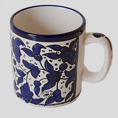 Mug céramique fleurs bleues MM