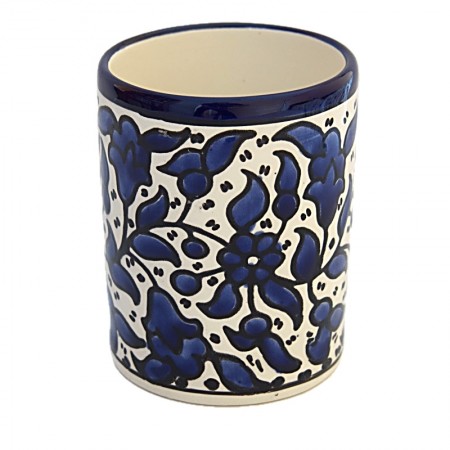 Mug céramique fleurs bleues