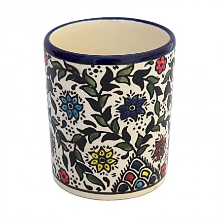 Mug céramique fleurs multicolores