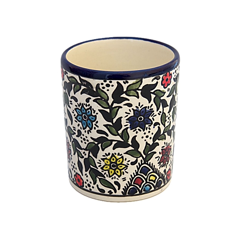 Mug céramique fleurs multicolores