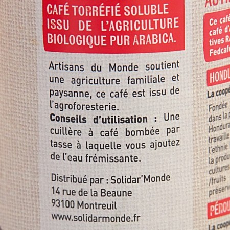 Café bio soluble