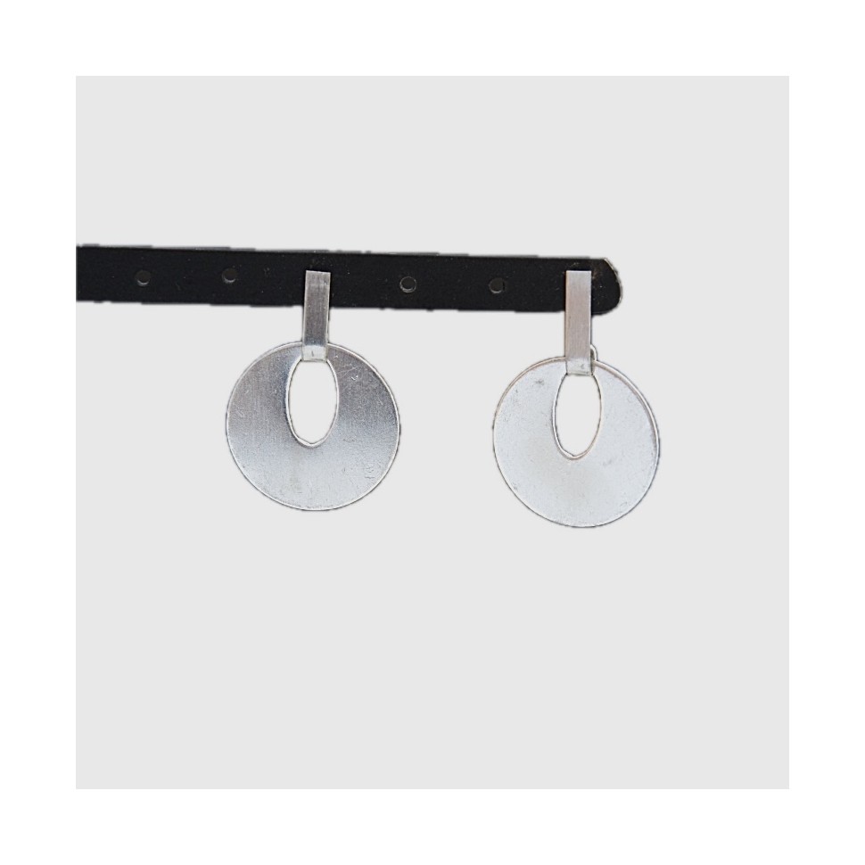 Boucles d'oreilles cercle laiton argenté