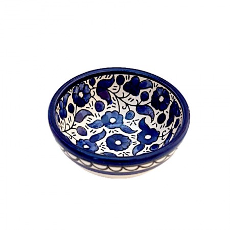 Petit bol céramique fleurs bleues