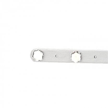 Clous d'oreilles mini fleurs laiton argenté