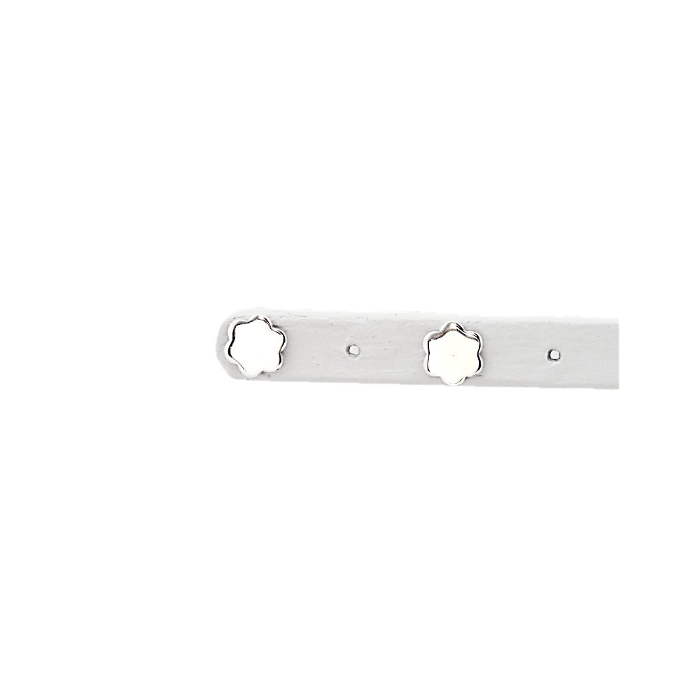 Clous d'oreilles mini fleurs laiton argenté
