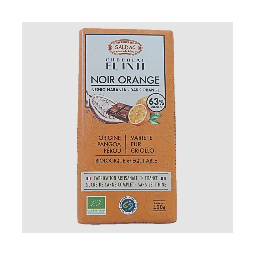 Chocolat noir orange El Inti bio