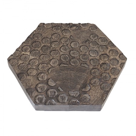 Dessous de plat hexagonal bois manguier