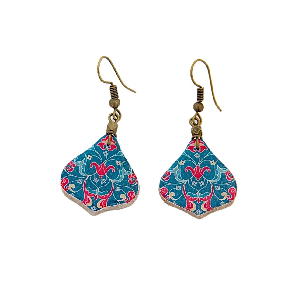 Boucles d'oreilles céramique Feuilles