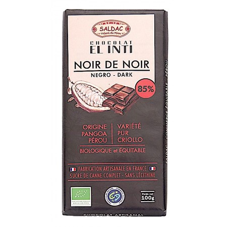 Chocolat noir 85% El Inti bio 100 g