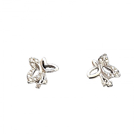 Boucles d'oreilles papillon argent 925