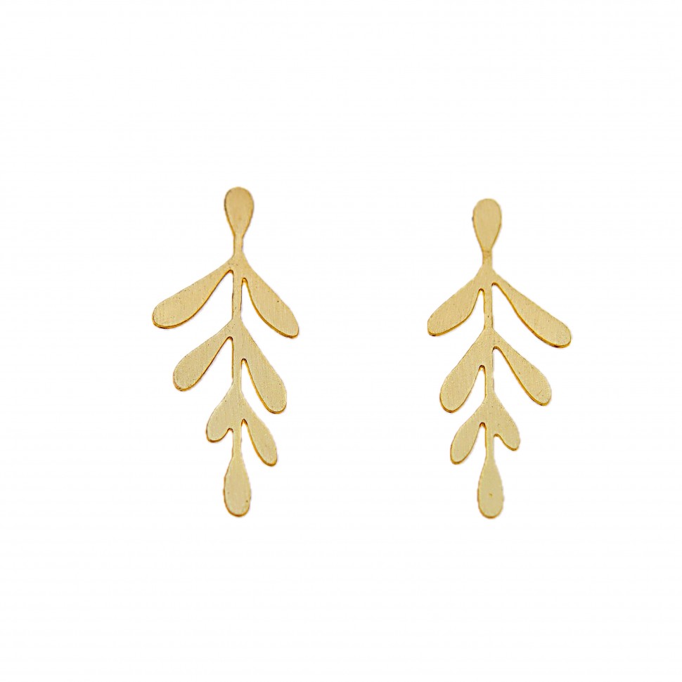 Boucles d'oreilles olivier laiton doré