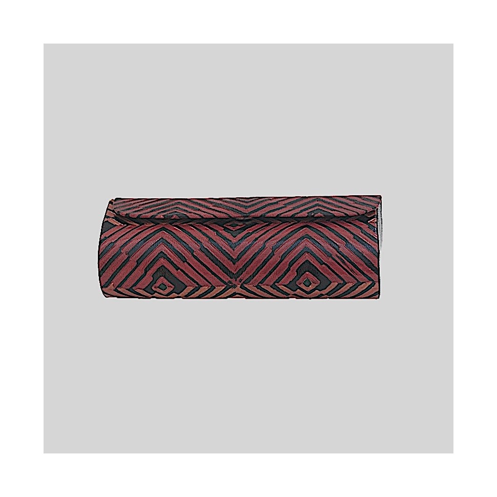 Etui à lunettes cuir losanges