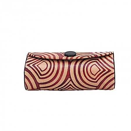 Etui rouge à lèvres cuir arcs