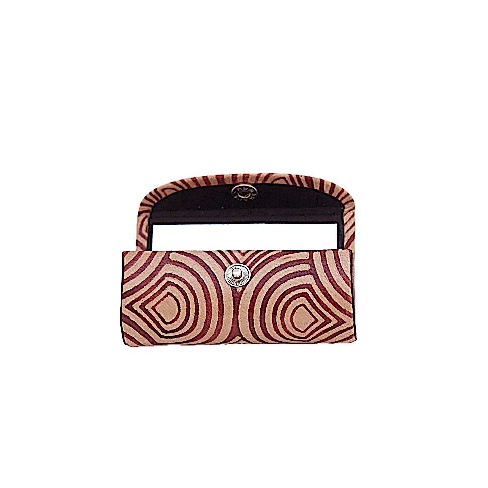 Etui rouge à lèvres cuir arcs