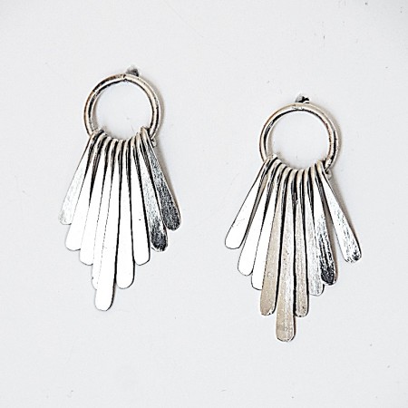 Boucles d'oreilles laiton argenté