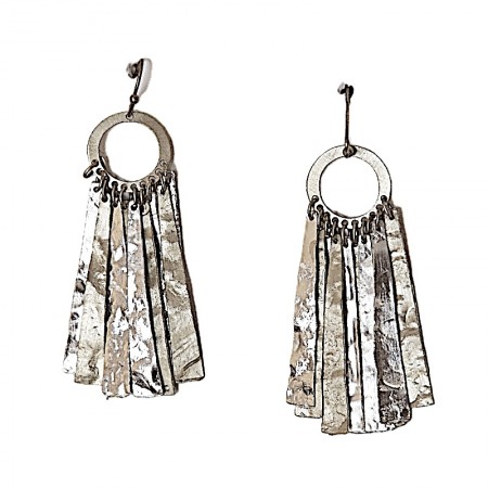 Boucles d'oreilles laiton doré et argenté
