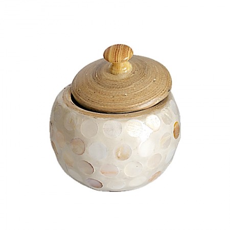 Boîte boule bambou et nacre