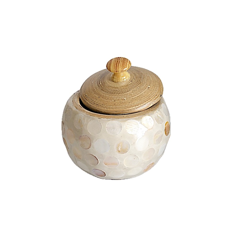 Boîte boule bambou et nacre